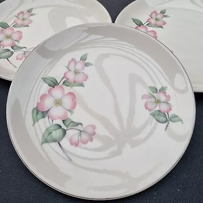 Buy Pretty FLORAL China Dinner Plates X 3 By Johnson Bros, England. Used But GC. • 5£