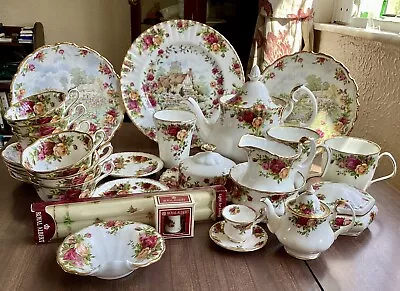 Buy Royal Albert Old Country Roses 29 Pieces,Some 2nd Quality, Some Unusual Items. • 95£