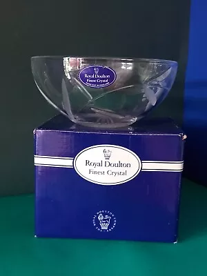 Buy Royal Doulton New Bowl 24% Lead Finest Crystal Hand Cut & Etched Original Box • 15.99£