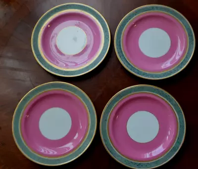 Buy Antique 4 Bone China 7  Plates C1820 Vibrant Colour & Gilt Poss Worcester Spode • 20£