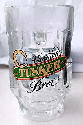 Buy Tusker Beer Tankard, 0.3 Litre Lined Glass, Vanuatu Brewing Co.,  Lager, Vintage • 7.95£