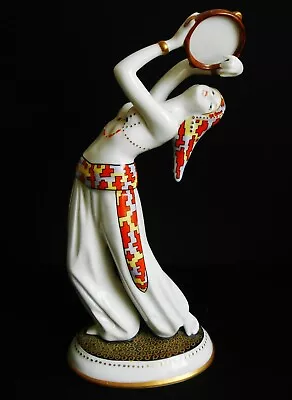 Buy Art Deco ~ Exotic Tambourine Dancer ~ Porcelain Figurine ~ Goebel German ~Ltd Ed • 90£