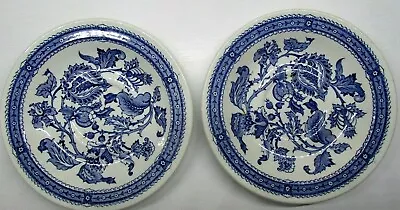 Buy Staffordshire Ridgway Ironstone Blue And White  Jacobean  Design Two Saucers • 4.99£