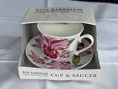 Buy Roy Kirkham Fine Bone China Cup And Saucer Orchid Design With Box Unused • 20£