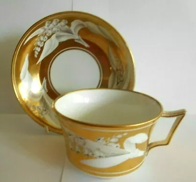 Buy Antique Wedgwood Bone China Lily Of The Valley Gilt  Tea Cup And Saucer • 595£