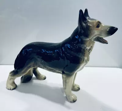 Buy Vintage Melba Ware German Shepherd Dog Ceramic Figurine Ornament 19cm Tall • 18£