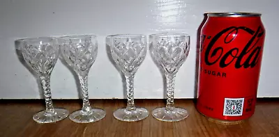 Buy Set Of 4 Stuart Crystal Liqueur Glasses ~ Cathedral Cut ~ Signed ~ Excellent • 19.99£