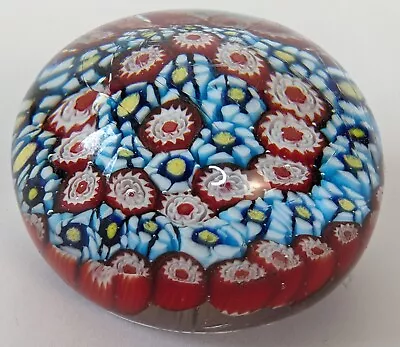 Buy Vintage Murano Millefiori Paperweight Art Glass Multicolour Flower Design 3in • 22£