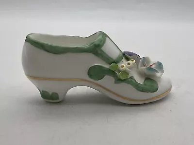 Buy Royal Stratford Bone China Miniature Shoe With Floral Posy Design • 12.50£