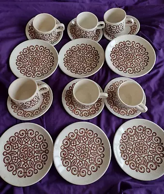 Buy 6x Vintage Biltons  Celtic Rose Pattern Side Plates And Cups And Saucers • 12£