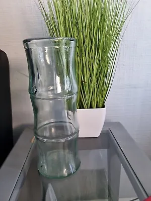 Buy Vintage Glass Bamboo Vase Rare Home Decor 12^ • 19£