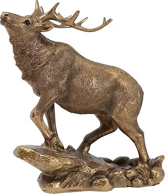 Buy HIGHLAND STAG Deer Ornament Home Decor Figurine Antique Bronze Finish Sculpture • 18.95£