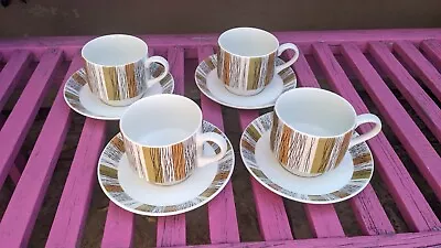 Buy MIDWINTER ‘SIENNA’ By Jessie Tait. 4 Tea Coffee Cups Saucers • 10£
