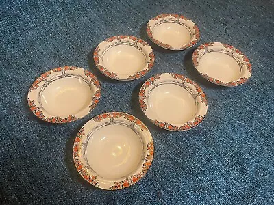 Buy Set Of Six Crown Ducal Orange Tree Bowls - 15cm Diameter • 10£