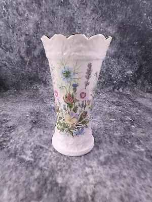 Buy Vintage Bone China Aynsley Wild Tudor Vase White 15.75  Cm Tall • 3.99£