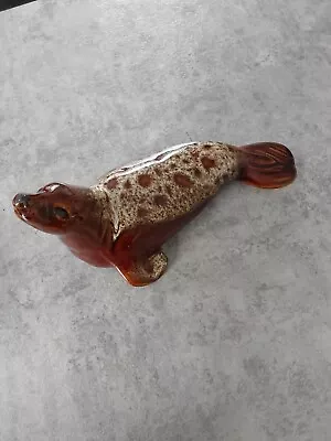 Buy Fosters Pottery Sea Lion , 1970s,  Brown Mottled • 3£