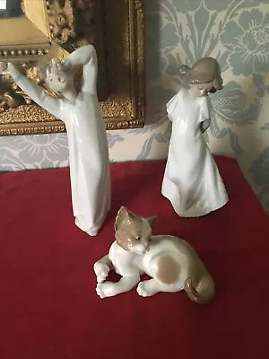 Buy 3 Nao/lladro Ornaments/figurines - All Had Damage And Re-glued • 8£