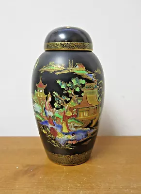 Buy Carlton Ware Black Willow Mikado Temple Pattern Ceramic Ginger Jar Pot Vase • 35£