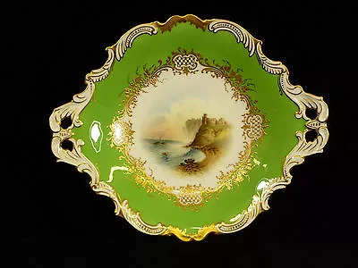 Buy Signed Coalport Hand Painted & Gilt Handled Bowl – Tantallon Castle – Circa 1905 • 647.69£