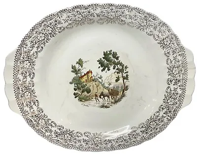 Buy Antique Limoges American China Warranted 22 Kt Gold Chateau France Serving Plate • 16.80£