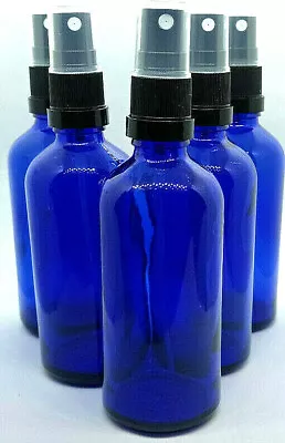 Buy Cobalt Blue Glass Spray Bottles Empty 100ml Mist Atomiser Travel Spritz.UK Made  • 6.50£
