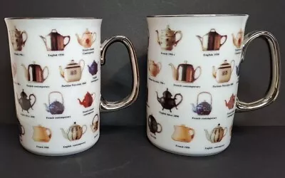 Buy New Mlesna Teapots Design 2 Coffee Mugs / Cups Noritake Lanka 2 Ceramic Mugs • 7.99£