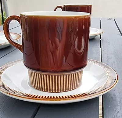 Buy Poole Pottery Dinner Set-  Chestnut :  Tea Cup & Saucer • 9£