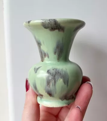 Buy MCM 1960 West German Little Green Lava Glaze Art Pottery Vase • 3.99£