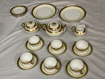Buy Tea Set | Minton K-159 Buckingham Gold | 23 Pcs Fine Bone China Antique UK • 582.46£