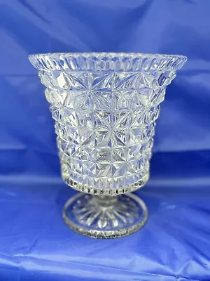 Buy Vintage Glass Footed Large Heavy Vase • 24.99£