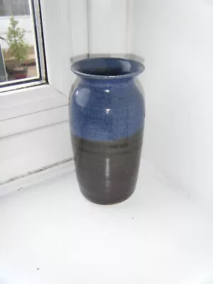 Buy Dedza  Blue/Black Pottery Vase Made In Malawi - Chipped Hence Price • 1.50£