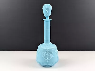 Buy Portieux Vallerysthal French Blue Milk Glass Decanter Genie Bottle With Stopper • 95£