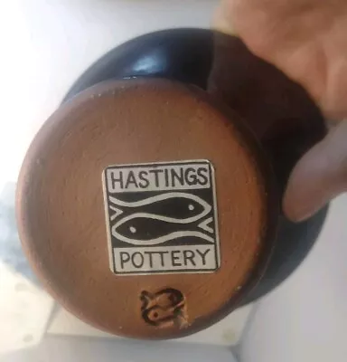 Buy Studio Art, Hastings Pottery, Marked And Labelled, High Gloss Finish, 8.5 Cm  • 18£