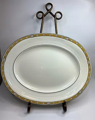 Buy Vintage W.H. Grindley & Co England Yellow Flowers Pattern Platter Plate. • 27.95£