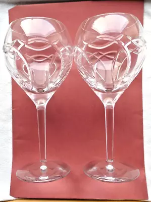 Buy PAIR  Waterford Crystal WEDDING Wine Glasses 9 Inch HUGE  1/2 Pint C.600 Gm Each • 48£