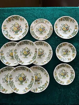 Buy Set Of 10 Vintage Masons Green Strathmore Ironstone Saucers & Plate C4897 • 15£