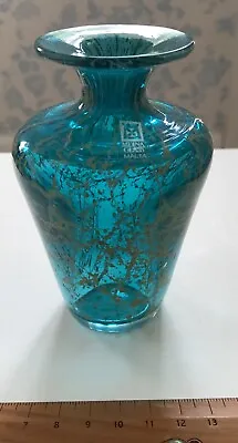 Buy Vintage Mdina ( Signed) Small Green Glass Vase  • 22£