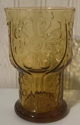 Buy Vintage 1970’s Libbey Country Garden Amber Water Goblet • 4.61£