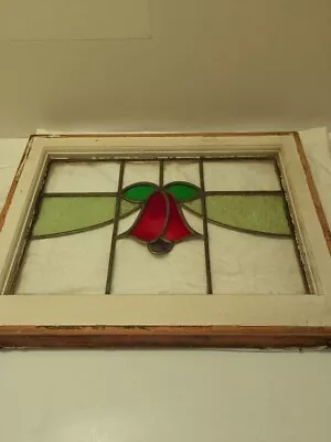 Buy Antique Stained Glass Window  Panel Vintage 1930s 56 Cm By 43 Cm Original Frame • 54.36£