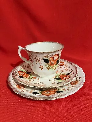 Buy C 1921 Melba China Hand Painted Tea Trio #6 Imari Floral Pattern #1996 • 33.59£
