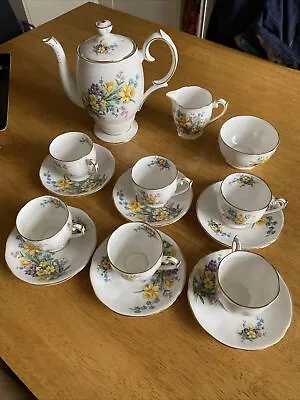 Buy Queen Anne “Spring Song”, Coffee Set, Fine Bone China, Made In England • 25£