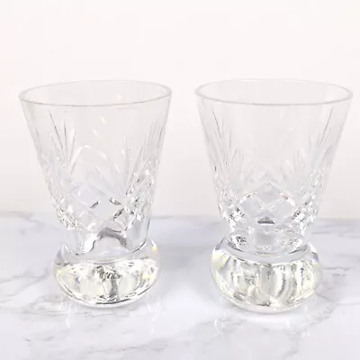 Buy Pair Of Small Caithness Crystal Cut Glass Bud Vases 4 Inches • 18£