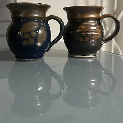 Buy Two Vintage Gerald And Lyn Grant Fangfoss Studio Pottery Mugs/Cups • 16£