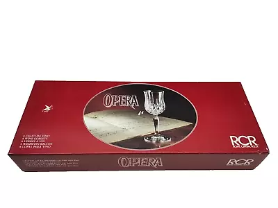 Buy ROYAL CRYSTAL ROCK RCR OPERA WINE GOBLETS X 5 GLASSES 16cl 24% Lead BOXED ITALY • 15.99£