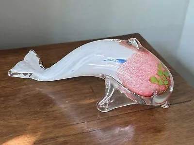 Buy MDINA Art Glass Dolphin Paperweight Ornament • 25£