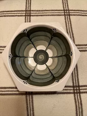 Buy Jersey Pottery Retro Trinket Dish Hexagon Shaped • 15£