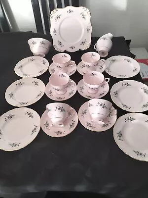 Buy Vintage Tuscan English Bone China Pale Pink Tea Set 21 Pieces • 79.99£