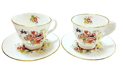 Buy Duchess Tea Cup Flower Basket England Fine Bone China Set Of 2 • 37.27£