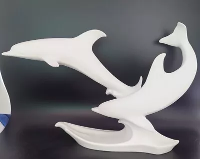 Buy Beautiful Kaiser Bisque Porcelain Figurine Of Two Dolphins Marked Bochmann #401 • 55£