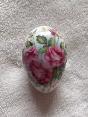 Buy Peter Gosling Lidded Trinket Dish Box Fine English Bone China Floral Roses Egg S • 7.95£